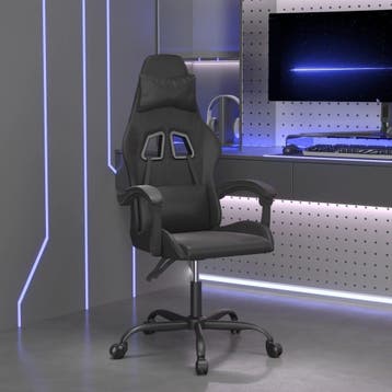 vidaXL Gamestoel kunstleer zwart, Huis en Inrichting, Bureaustoelen, Verzenden, Nieuw, Zwart