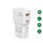 4smarts - Wereldwijde reisadapter - Nomad Pocket 20W - Wit, Verzenden, Nieuw