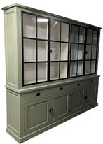 Buffetkast Soest Engels groen met stalen deuren 250cm, Huis en Inrichting, Kasten | Buffetkasten, Ophalen of Verzenden, Nieuw