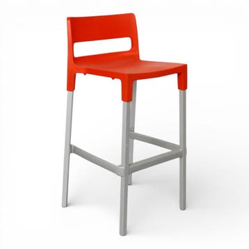 Scab Design Divo 75 barkruk, rood-alu, Huis en Inrichting, Ophalen of Verzenden, Gebruikt, Overige kleuren