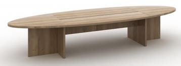 Executive vergadertafel, 420x138cm, natuur eiken, Overige plaatsen, Ophalen of Verzenden, Nieuw in verpakking, Kast
