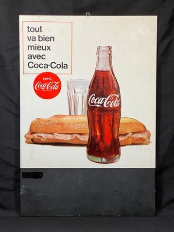 Coca-Cola - Reclamebord - blik