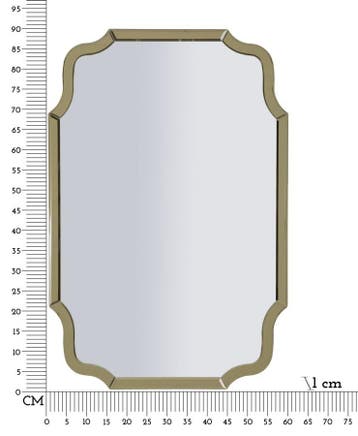 WANDSPIEGEL ISTANBUL GOUD CM 60X1X90 ( BINNENSPIEGEL, Ophalen of Verzenden, Nieuw