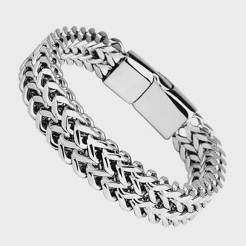 Stoere RVS Dubbele Riem Armband met Magnetische Sluiting - V, Dieren en Toebehoren