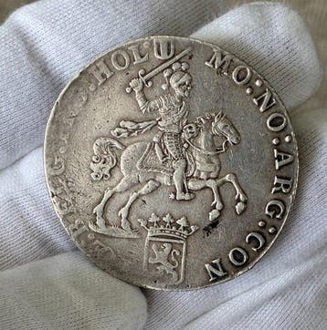 Nederland, Holland Zilveren Rijder of Ducaton 1773 /, Postzegels en Munten