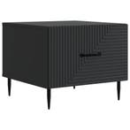 vidaXL Salontafel met lade Zwart 49 x 50 x 40 cm Bewerkt, Verzenden, Nieuw, 50 tot 100 cm, Minder dan 50 cm