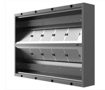 RVS Inductie Afzuigkap, eilandmodel, B400 x D220 x H50 cm,, Gebruikt