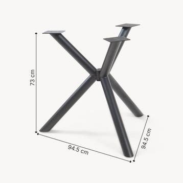 Tafelonderstel Viserinna spider poot 95x95x73 cm zwart [en.c, Verzenden, Nieuw
