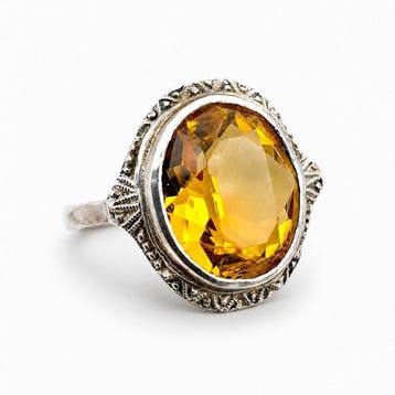 Zonder minimumprijs - Ring Zilver - Art Deco circa jaren, Nieuw