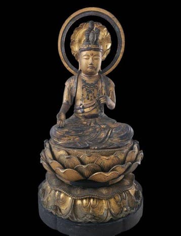 Japanse Boeddha - Hout - Japan - Edo Periode (1600-1868)
