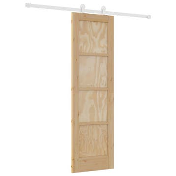 vidaXL Schuifdeur 61 x 198,5 cm Bewerkt hout Natuurlijk en, Verzenden, Nieuw