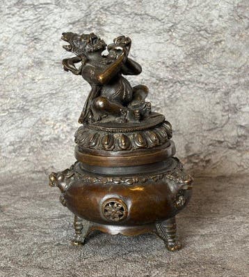 Wierookbrander - Brons - Mahakala, Antiek en Kunst
