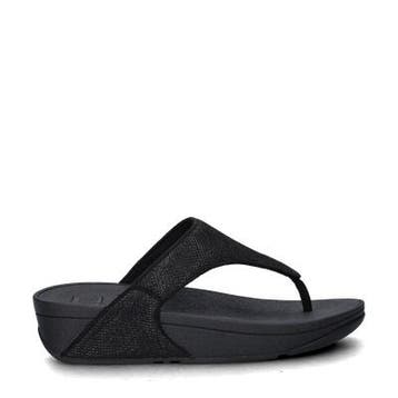 Fitflop Lula Shimmerglitz slippers voor dames in het Zwart, Slippers, Verzenden, Zwart, Nieuw
