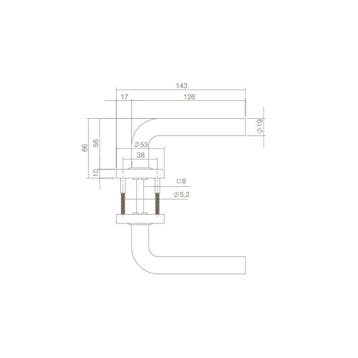 Intersteel deurkruk Luzern op rozet verdekt ø53x10mm -, Verzenden, Nieuw