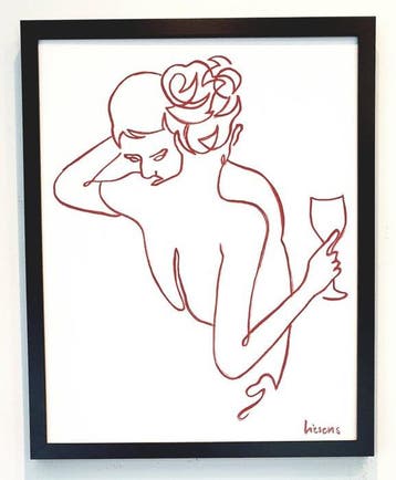 Liesens - Lets have a party (Handpainted on white canvas met