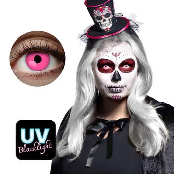Kleurlenzen UV Roze Maandlenzen, Verzenden, Nieuw, Feestartikel