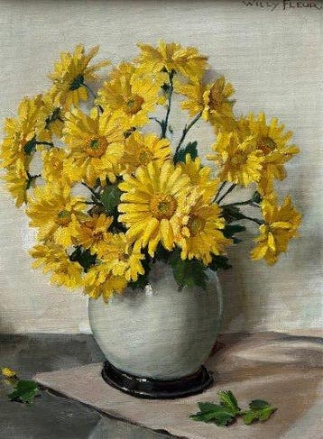 Willy Fleur (1888 - 1967) - Chrysanten