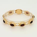 Armband - 14 karaat Geel goud Granaat, Nieuw