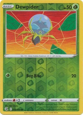 Dewpider 019/264 reverse holo (Fusion Strike), Ophalen of Verzenden, Nieuw, Losse kaart, Foil