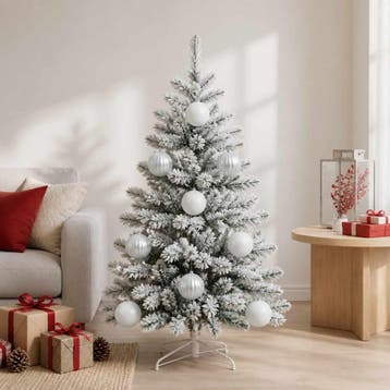 vidaXL Kerstbalset XL 9 st Wit Dia. 15 cm Kunststof, Verzenden, Nieuw