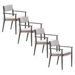 Garden Impressions Lily tuinstoel donker grijs - 4 stuks, Verzenden, Nieuw