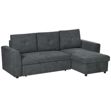 3-zitsbank Met Slaapfunctie, Slaapbank Met Chaise Longue, Ge, Huis en Inrichting, Verzenden, Nieuw
