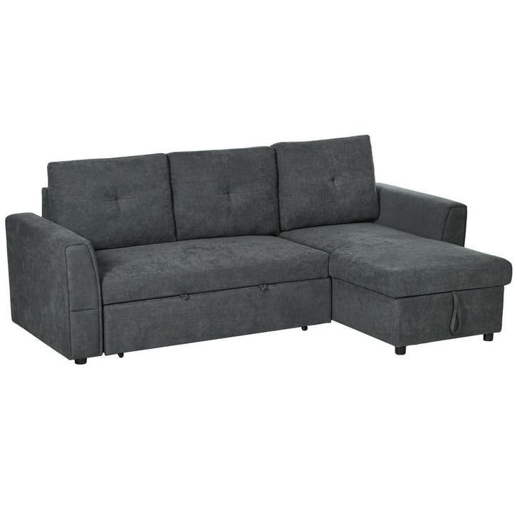 3-zitsbank Met Slaapfunctie, Slaapbank Met Chaise Longue, Ge, Huis en Inrichting, Woonaccessoires | Kussens, Nieuw, Verzenden