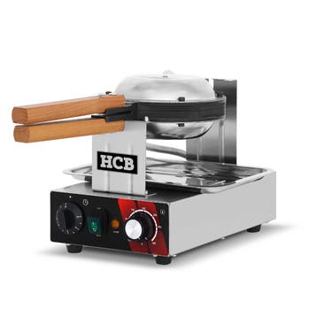 HCB Wafelijzer - bubbel patroon - 230V - RVS, Verzenden, Nieuw in verpakking