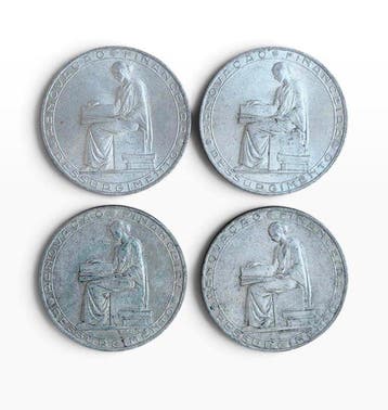 Portugal. 20 Escudos 1953 (4 moedas) (Zonder minimumprijs)