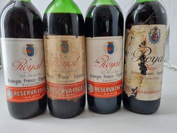 Royal (1961, 1964, 1966, 1973) - Rioja - 4 Flessen (0.75, Nieuw