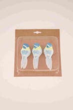 Bird on clip Lichtblauw 10,5x3,5x3,5 cm 3 stuks, Ophalen of Verzenden, Nieuw