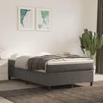 vidaXL Boxspring bed 120x200 cm fluweel donkergrijs, Huis en Inrichting, Verzenden, Nieuw, Twijfelaar, 120 cm