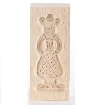 Speculaasplank Mini Pop Vrouw 8,5x3,5cm., Hobby en Vrije tijd, Taarten en Cupcakes maken, Nieuw, Verzenden