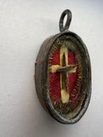 Reliekhouder - Hout, Glas, Metaal - 1800-1850 - Het ware