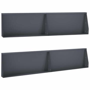vidaXL Keerwand 4 st 100 x 12 x 50 cm Staal Antraciet, Verzenden, Nieuw