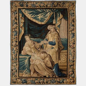 Aubusson - Wandtapijt - 260 cm - 200 cm - Galante scène