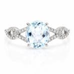 Zonder minimumprijs - Ring Platina - 1.33ct. tw. Aquamarijn, Sieraden, Tassen en Uiterlijk, Ringen, Nieuw
