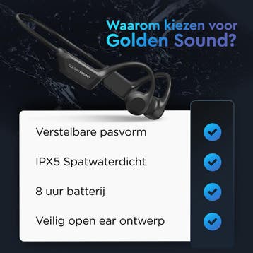 Golden Sound Run Bone Conduction - Sport oordopjes - Open, Audio, Tv en Foto, Koptelefoons, Ophalen of Verzenden, Zo goed als nieuw