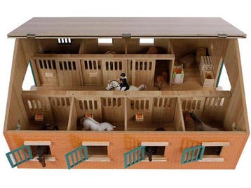 Kids Globe Paardenstal met 7 boxen, 1:24, Verzenden, Nieuw
