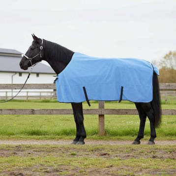 vidaXL Paardendeken Volledige Aqua 155 cm Polyester Fleece, Dieren en Toebehoren, Verzenden, Nieuw