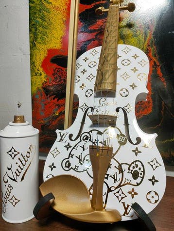 fp pop art - Violon Louis Vuitton et Capsule Ourson Love