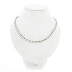 Zilveren marineschakel ketting, Sieraden, Tassen en Uiterlijk, Kettingen, Ophalen of Verzenden, Gebruikt, Overige kleuren, Zilver