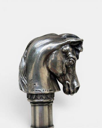 magrino Wandelstok - paard - .925 zilver - Wandelstok, Antiek en Kunst