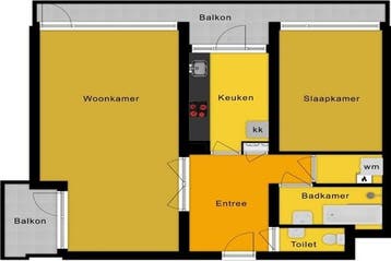 Appartement Hakfortlaan in Arnhem, Gelderland, Via bemiddelaar, Appartement, Arnhem