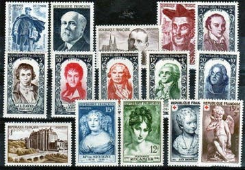 Frankrijk 1950/1953 - Opeenvolgend lot van 4 volledige jaren, Gestempeld
