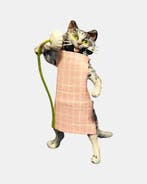 Franz Bergman Style - Beeldje - Flower Cat - Koud geverfd