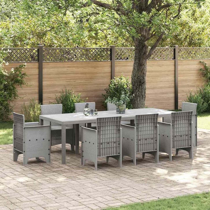 vidaXL Weerbestendige Tuintafel Lichtgrijs 250 x 100 x 73 cm, Tuin en Terras, Tuintafels, Nieuw, Verzenden