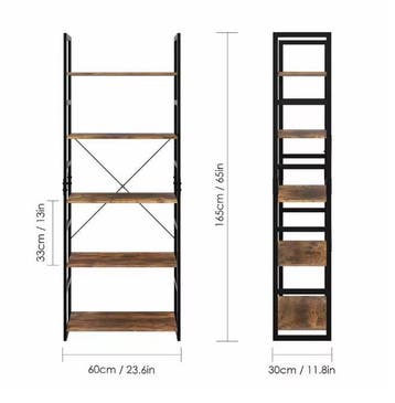 Industriële Ladderkast 5 Planken – Vintage Boekenkast 165 cm, Verzenden, Nieuw