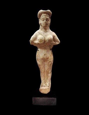 Mesopotamisch Terracotta Elamietische statuette - Godin
