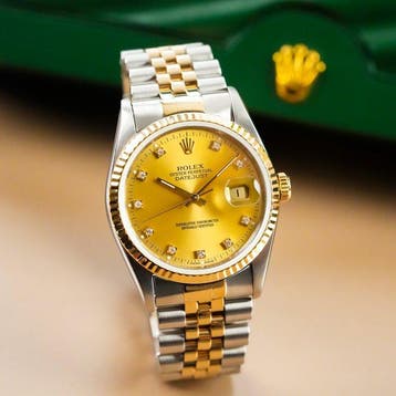 Rolex - Datejust Gold Diamond Dial Two Tone - 16233 - Heren, Nieuw